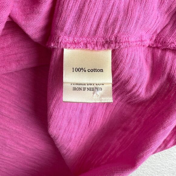 Dylan pink XS short sleeve tee henley flutter sleeve - Picture 5 of 5